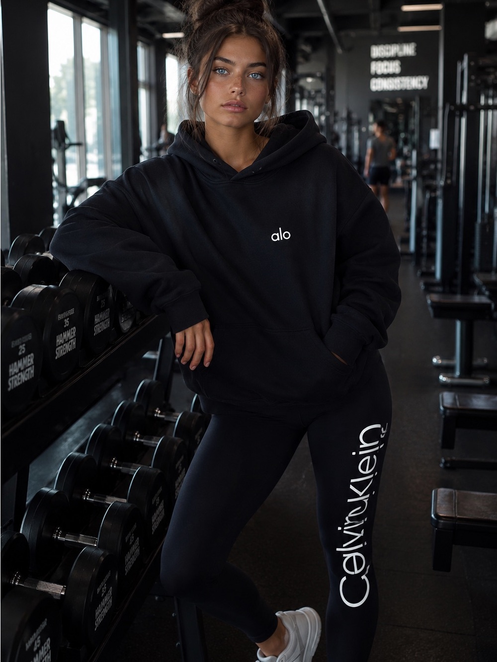 Calvin Klein Pants & Jumpsuits | Calvin Klein Black Logo Leggings Women’s Size S